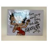 BETTY BOOP CHOCOLATE METAL SIGN