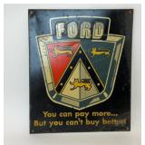 VTG FORD CREST DESIGN SINGLE SIDED TIN SIGN
