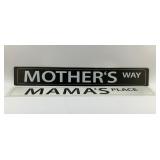 PAIR OF HEAVY METAL SIGNS, MAMAï¿½S PLACE