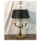 BRASS  DESK LAMP, 28 INCHES