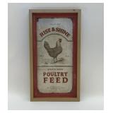RISE AND SHINE, SCRATCH GRAINS, POULTRY FEED SIGN