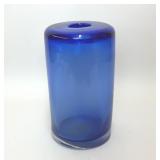 TODD OLDHAM LARGE HEAVY COBALT BLUE GLASS VASE