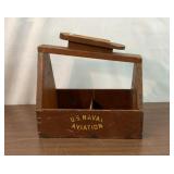 WORLD WAR II US NAVAL AVIATION SHOE SHINE BOX