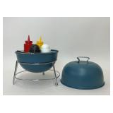 NOVELTY BLUE GRILL CONDIMENT CADDY