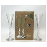 2 CRISTAL Dï¿½ARQUES MILLENNIUM CHAMPAGNE FLUTES