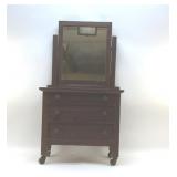 C. 1800ï¿½s NC HANDMADE PETITE CHEST, MIRROR