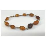 ANTIQUE WIRE WORK AMBER BRACELET