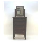 C. 1800ï¿½s NC HANDMADE PETITE CHEST, MIRROR