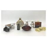 9 ASSORTED VTG GLASS AVON BOTTLES