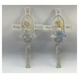PRESCIOUS MOMENTS 1990 PORCELAIN CROSSES