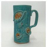 WALTER ABERSON ART POTTERY FACE MUG SIGNED