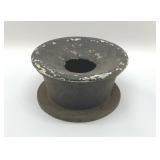 RJR CAST-IRON SPITTOON SIGNED TWO PIECE