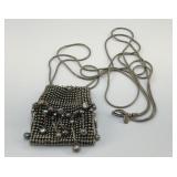 LAURA VOGEL MESH PURSE NECKLACE