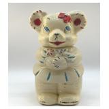 1940S BEAR AMERICAN BISQUE TURNABOUT COOKIE JAR