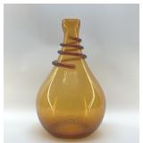 HAND BLOWN SEEDED GLASS VASE