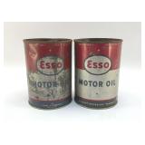 ESSO MOTOR OIL TINS 5 1/2 INCHES