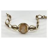 ANTIQUE CARVED CAMEO SHELL BRACELET