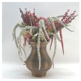 FLORAL ARRANGEMENT IN COPPER COLOR VASE
