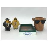 CAMEL JOE ASHTRAY SALT PEPPER SHAKERS COOZY