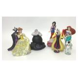 7 PIECES PORCELAIN DISNEY PRINCESSES AND VILLAINS