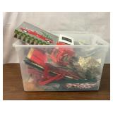 TOTE FULL OF CHRISTMAS BAGS CARDS CRAFTING BOXES