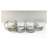 4 HOLLY BERRY COFFEE MUGS