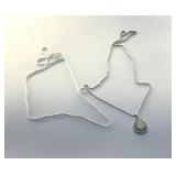2 sterling silver necklaces