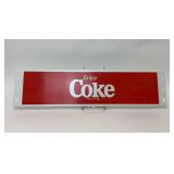 VTG RECTANGULAR COCA-COLA METAL DISPLAY SIGN