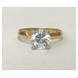 925 YELLOW GOLD COLOR RING SIZE 7.5, 2.50G