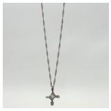 925 STERLING SILVER NECKLACE & CROSS PENDANT