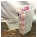TOTE FULL OF WREATH MAKING CRAFTING SUPPLIES