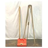 VTG WOOD SURVEYING KIT DAVID WHITE SIGHT LEVEL