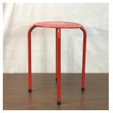 RED METAL STOOL