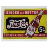 PEPSI COLA METAL SIGN