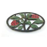 CAST-IRON LADYBUG TRIVET 9 INCHES