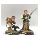 2 - JJ JONES CLOWN FIGURINES 9'