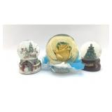 THREE SNOW GLOBES