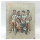 VTG 1982 UNC TAR HEELS DODSON DEAN SMITH PRINT