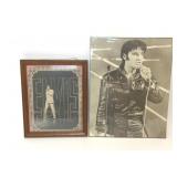 2 VTG BLACK & WHITE ELVIS PRESLEY PRINTS