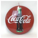 1990 COCA-COLA METAL BUTTON SIGN