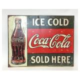 ICE COLD COCA-COLA METAL SIGN