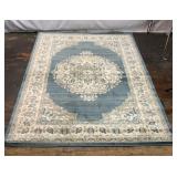 BLUE CREAM AREA RUG ALLEN ROTH 5ï¿½3' x 7ï¿½6ï¿½