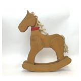 VTG WOODEN TABLETOP ROCKING HORSE