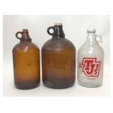 3 VTG GLASS JUGS CLOROX PURINA
