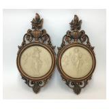 2 COPPERCRAFT GUILD WALL PLAQUE CAMEOS