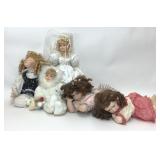 5 ASSORTED PORCELAIN DOLLS