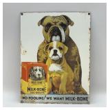 MILK BONE DOG BISCUITS, PORCELAIN SIGN