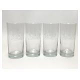 4 VTG PHILIP MORRIS GLASS TUMBLERS