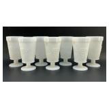 1950S MILK GLASS GOBLETS