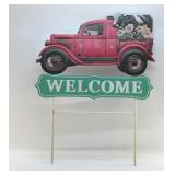 FARM STYLE WELCOME METAL YARD SIGN